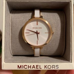 Michael Kors White & Rose Gold Watch